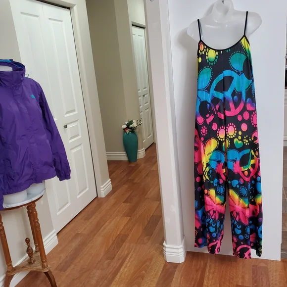SHEIN Multicolor Abstract Jumpsuit 2XL - Picture 2 of 8